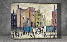 L. S. Lowry Old Houses CANVAS PAINTING ART PRINT POSTER 2003