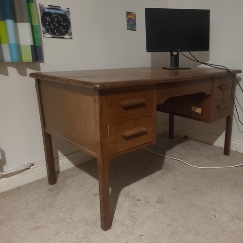 Oak wooden school - school, desk