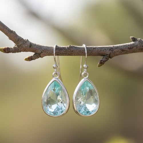 Aquamarine earrings 925 - aquamarine,
