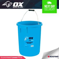 OX Pro P110825 Plasterers Bucket 25L 5 Gallon Plaster Mortar Deep Mixing Bucket