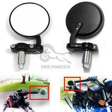 Motorcycle Round Black 7/8"