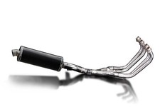 Yamaha XJ600 S/N Delkevic Full 4-1 Stainless Exhaust 14" Carbon Muffler 92-03