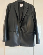 Zara black oversized leather