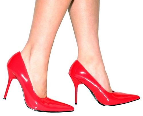 Court shoes red patent slinky - court,