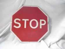 OLD CARBON FIBRE OCTAGONAL HIGHWAYS ROAD SAFETY SIGN STOP