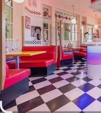 American Diner Booth and Table