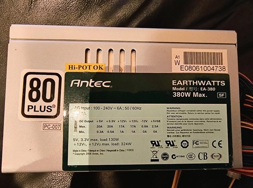 Antec earthwatts 380w 80plus - antec,