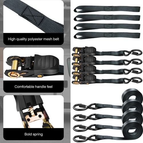Ratchet tie down straps x - ratchet, 4