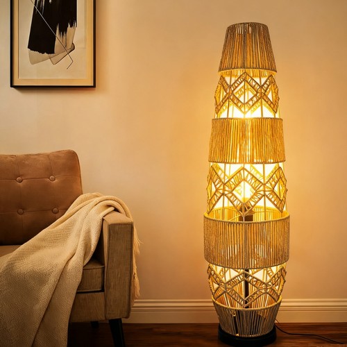 Classic rattan floor lamp sofa - rattan,