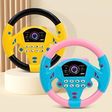 Kids Steering Wheel Toys Simulated Sound Driving Pretend Play Toy Car Controller
