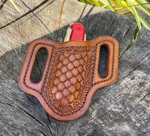 Custom leather handmade brown - leather,
