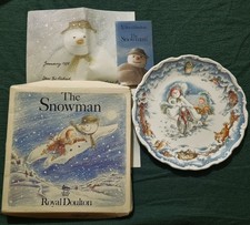 Royal Doulton Plate The Snowman's Motorbike Ride 1987 vintage