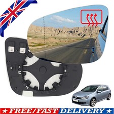 For VW Golf Mk6 2009-12 wing mirror glass Left Passenger side Heated blind spot