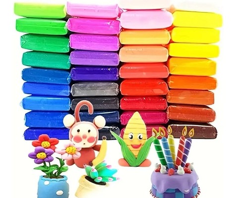 Colors air dry clay - dry, with
