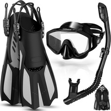 SNORKEL SET WITH MASK FINS DRY