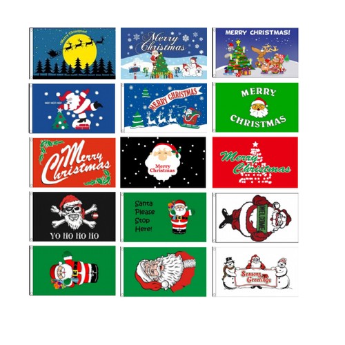 Large christmas flags - large, x