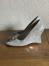 Ladies silver Pavacini wedge shoes size 7