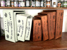 Rustic Vintage Wooden Crate in Green or Natural FREE SHIPPING