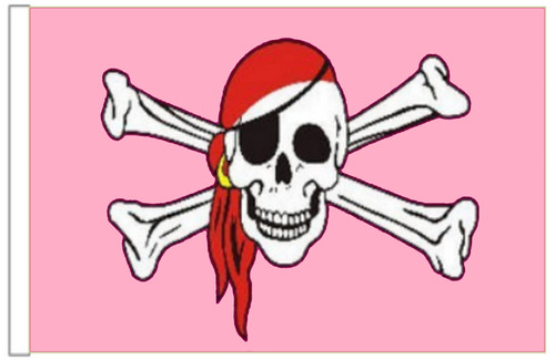 Pirate skull crossbones - pirate, red