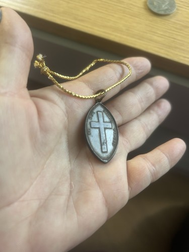 Antique brass catholic - antique,
