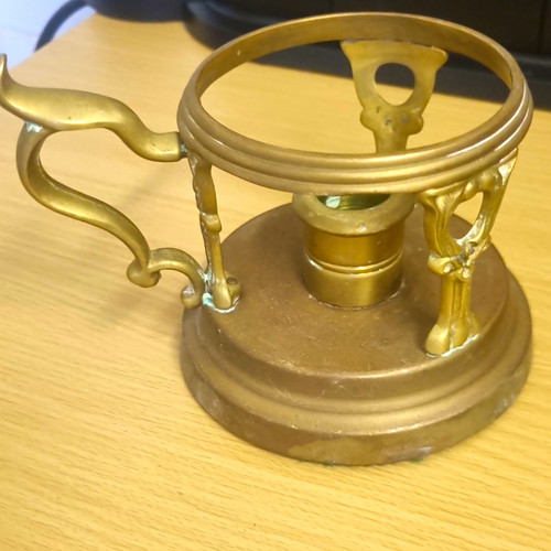 Brass chamberstick candlestick - brass,