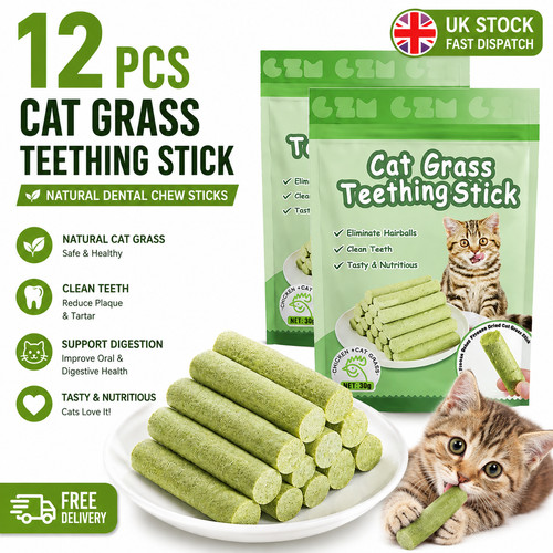 Cat grass teething - cat, stick