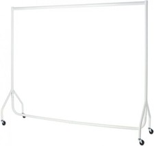 HEAVY DUTY WHITE CLOTHES RAILS 2ft 3ft 4ft 5ft 6ft, Extenion, Centre bar, wheels