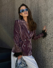 ZARA Mauve Double Breasted