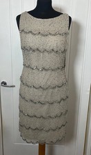 Gina Bacconi Grey Beaded Dress