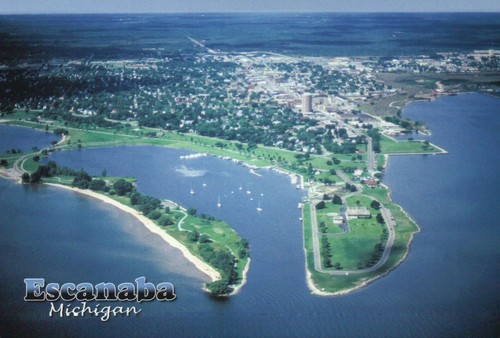 Aerial view escanaba - aerial, of