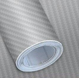 Silver carbon fibre effect - silver,