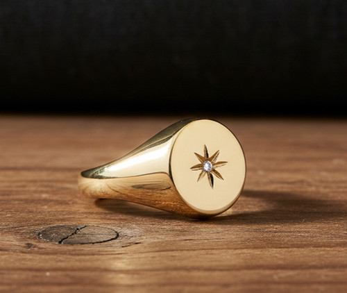18ct gold men - gold, signet