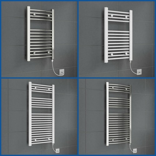 Chrome white heated - chrome, towel