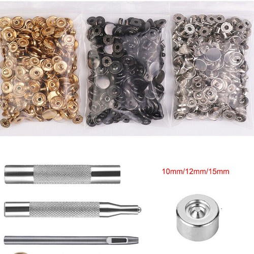 Leather snap fasteners - leather,