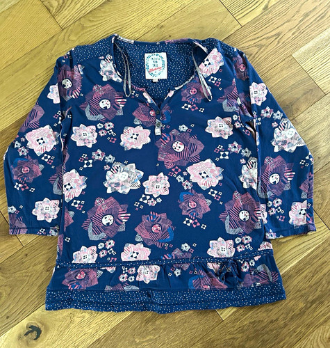 Mantaray blue pink floral - blue,