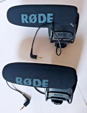 A pair of Rode VideoMic Pro