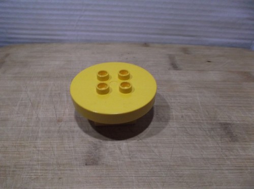 Duplo lego brick yellow round - brick,