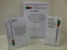 Clear Plastic Leaflet Holder Counter Standing A4 A5 DL Menu Flyer Display Stands