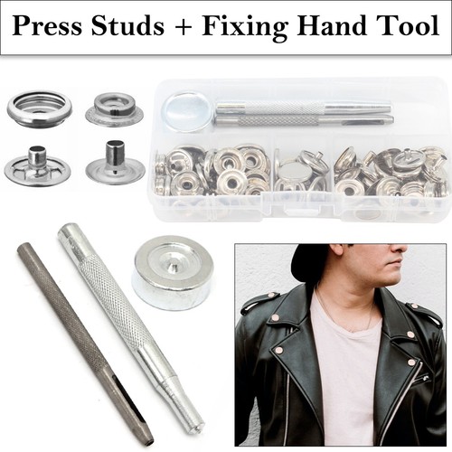 Silver press studs 15mm - silver, +