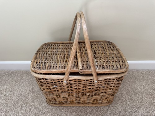 Vintage hand woven wicker - woven,