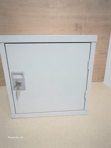 White metal lockable cabinet - metal,