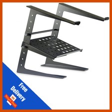 Stagg DJS-LT20 Professional Laptop Stand Black DJ Disco with Lower Shelf