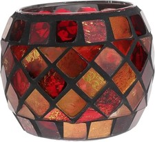 Boho Candle Holder Tea Candle Glass Stand Globe Ball glass mosaic decoration