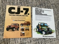 JEEP CJ-7   SALES SHEETS X 2   USA MARKET     SEE PHOTOS