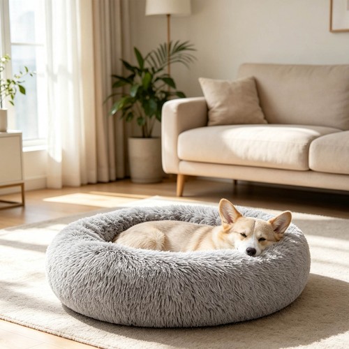 Donut dog bed soft - donut,