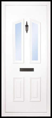 White upvc full door panel - white,