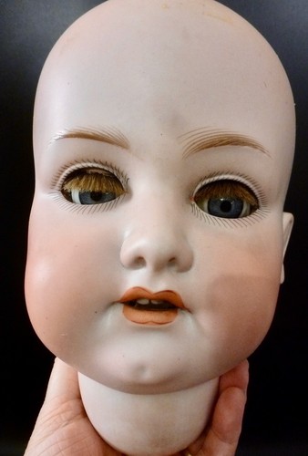 Huge antique bisque doll - antique,