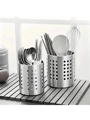 Stainless steel cutlery stand - steel,