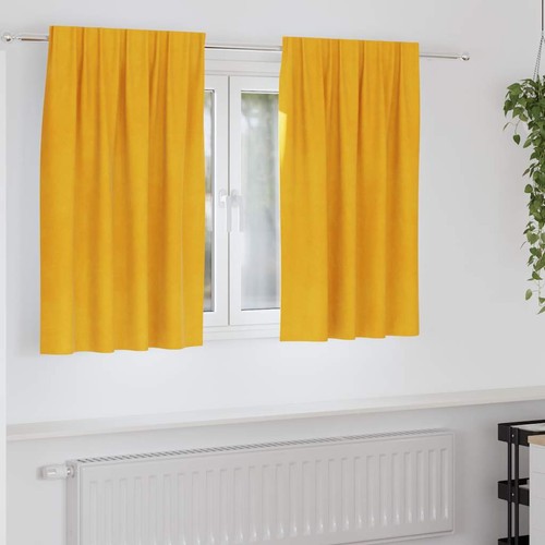 Vidaxl curtains pcs mustard - curtains,