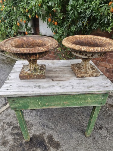 Pair victorian cast - victorian, urns